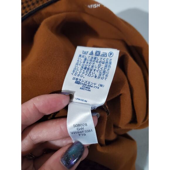 Lands End Houndstooth Starfish Legging Pants Womens Plus Size 2X Rust Black - Picture 10 of 11